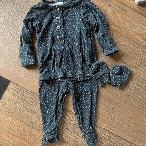 Lou Lou & Company Black Starry Baby Set
